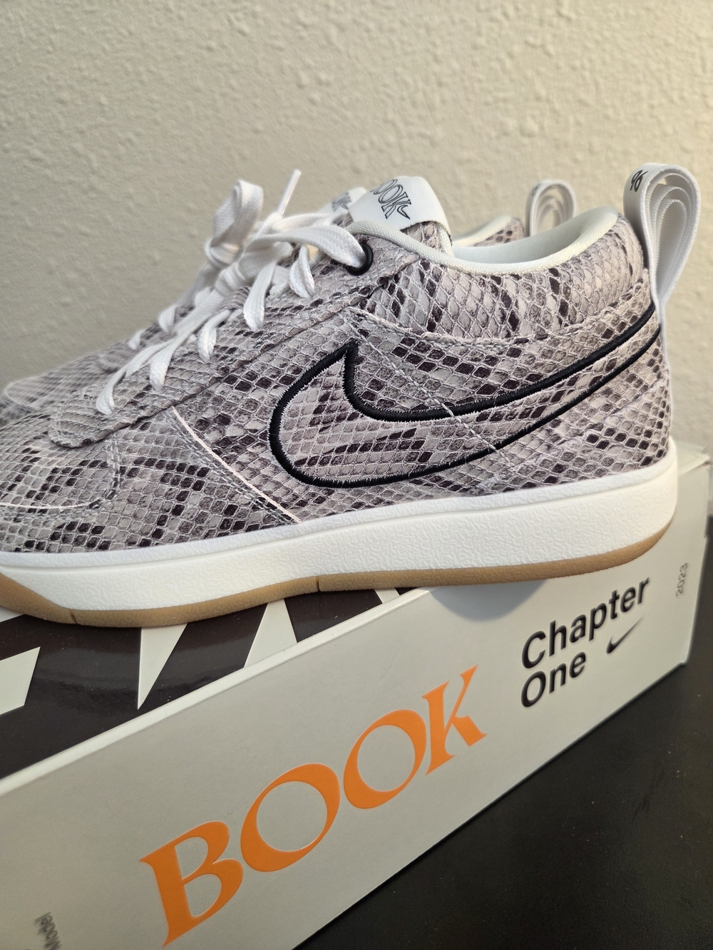Nike Book Chapter One Python Print Low Top Sneakers Brown & Beige NWT US MSize 8